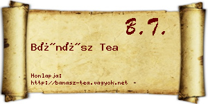 Bánász Tea névjegykártya